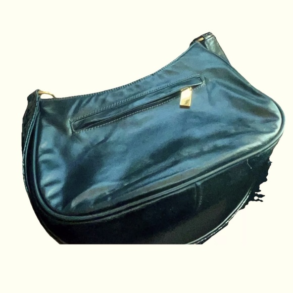 Valerie Jean Handbag Genuine Leather Black Shoulder Purse - Picture 1 of 4